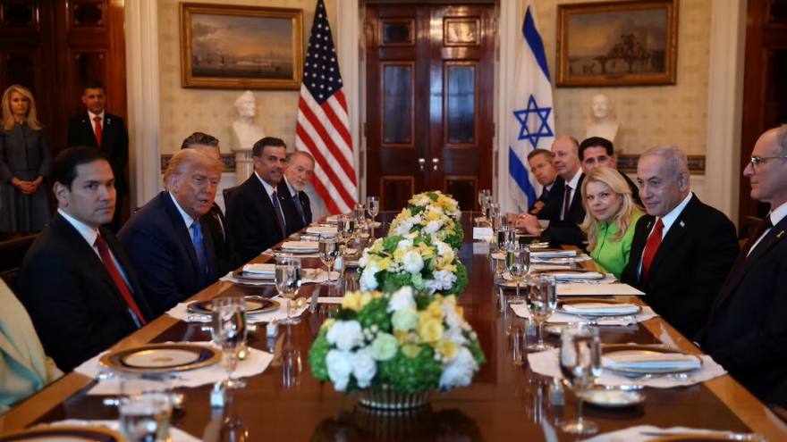 Thủ tướng Israel nói về tương lai của người Palestine trong bữa tối với ông Trump
